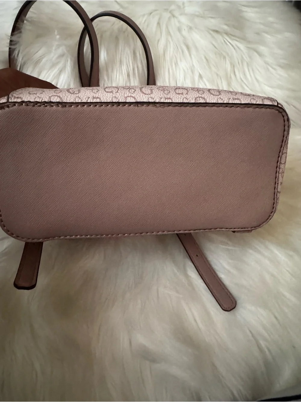 GUESS Blush Pink Signature Chain Detail Backpack